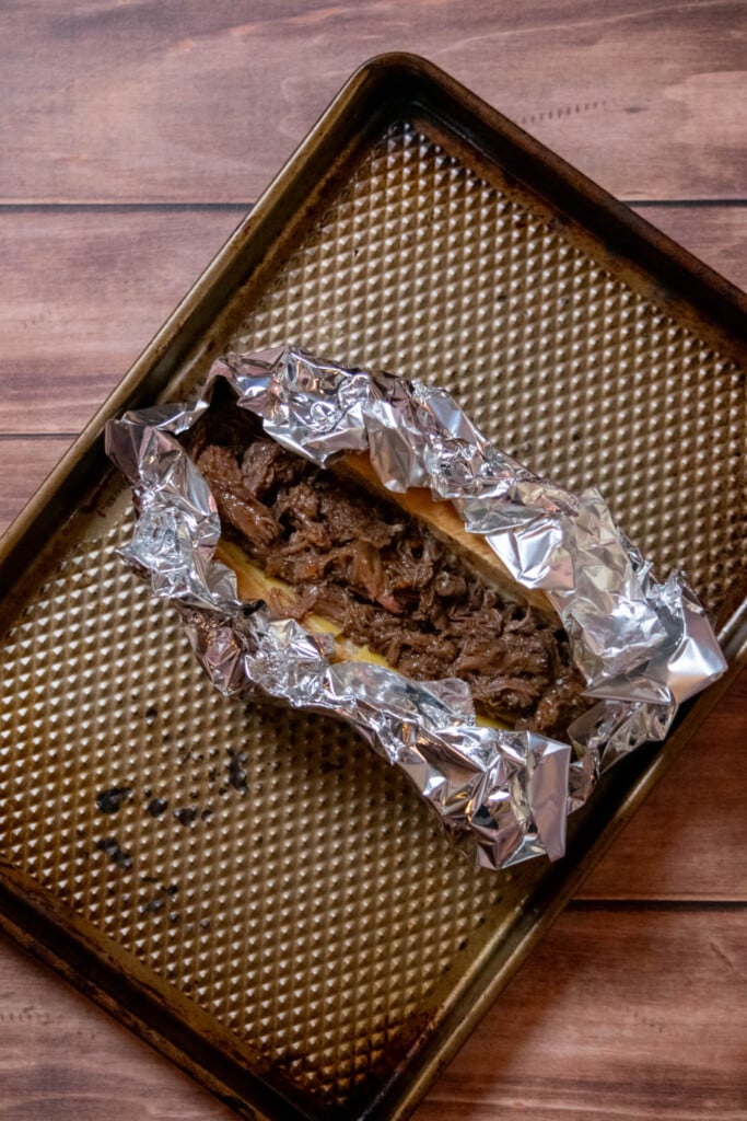Close the sandwiches, and wrap loosely in foil 
