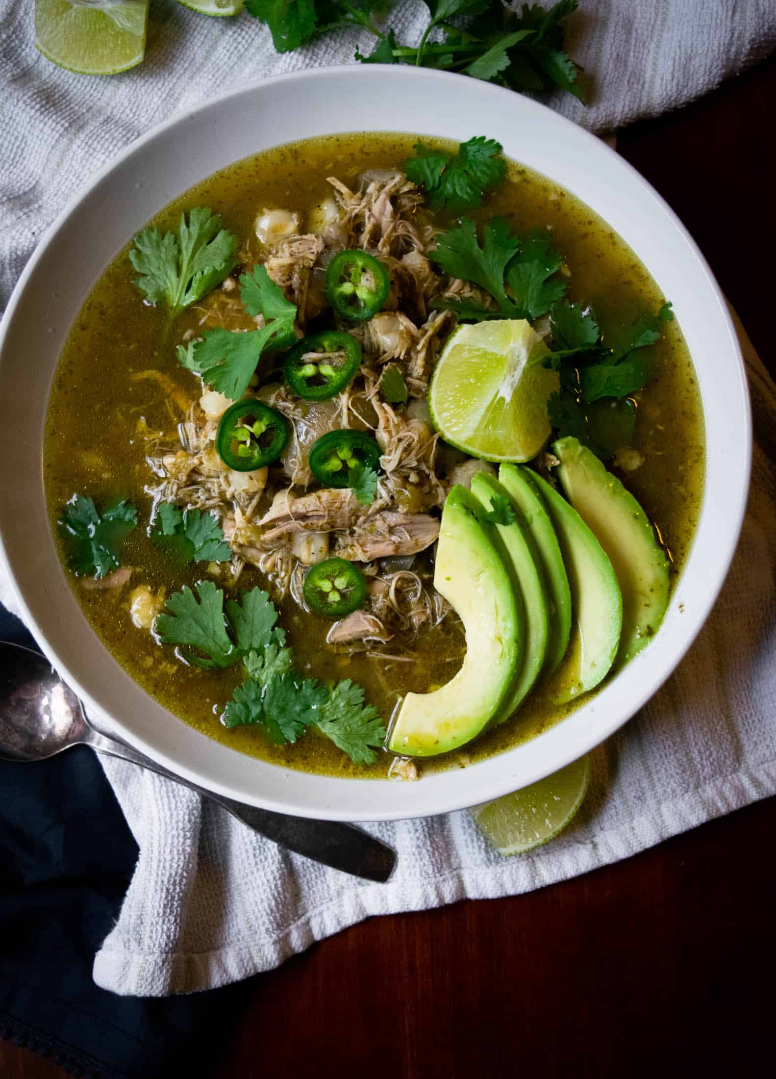 Slow Cooker Mexican Chicken Pozole Verde Jawns I Cooked