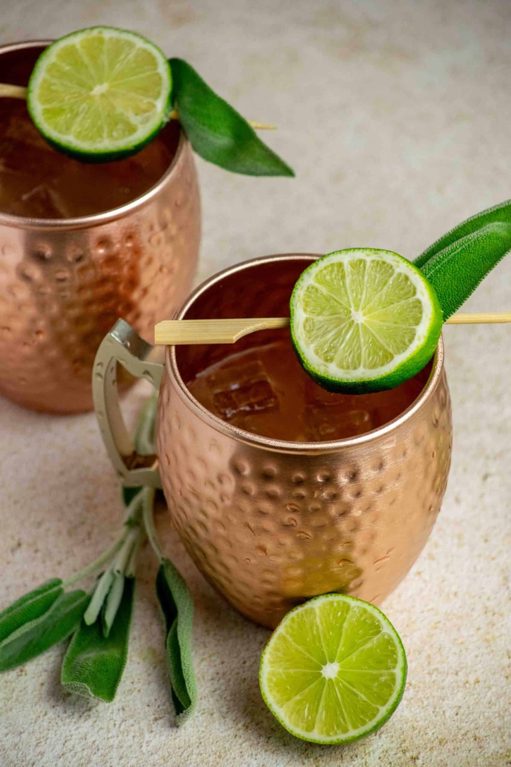 Smoky Sage Mexican Mule Cocktail Recipe (with Mezcal)