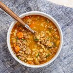 Instant Pot Tuscan Sausage, Farro and White Bean Soup