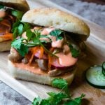 Marinated Pork Chop Bánh mì Ciabatta Sandwiches