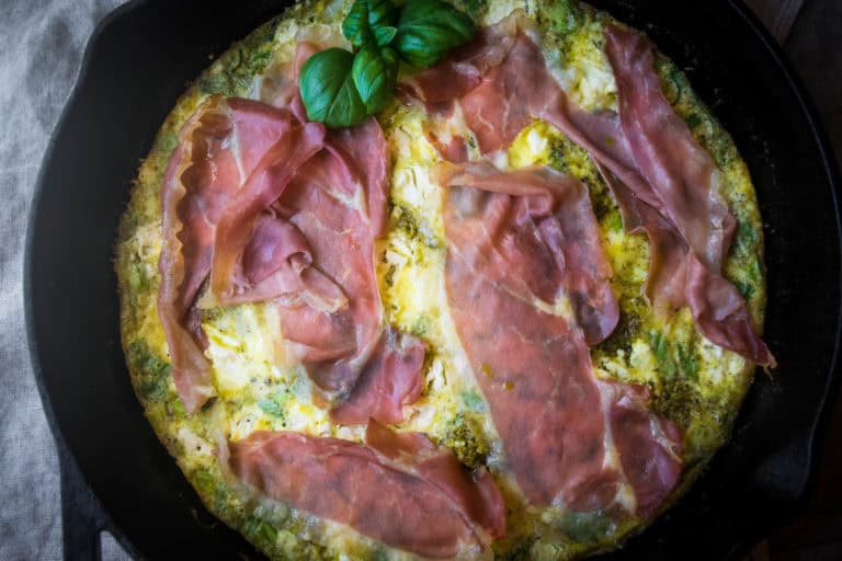 Prosciutto Pesto Eggs (Frittata Style) Jawns I Cooked