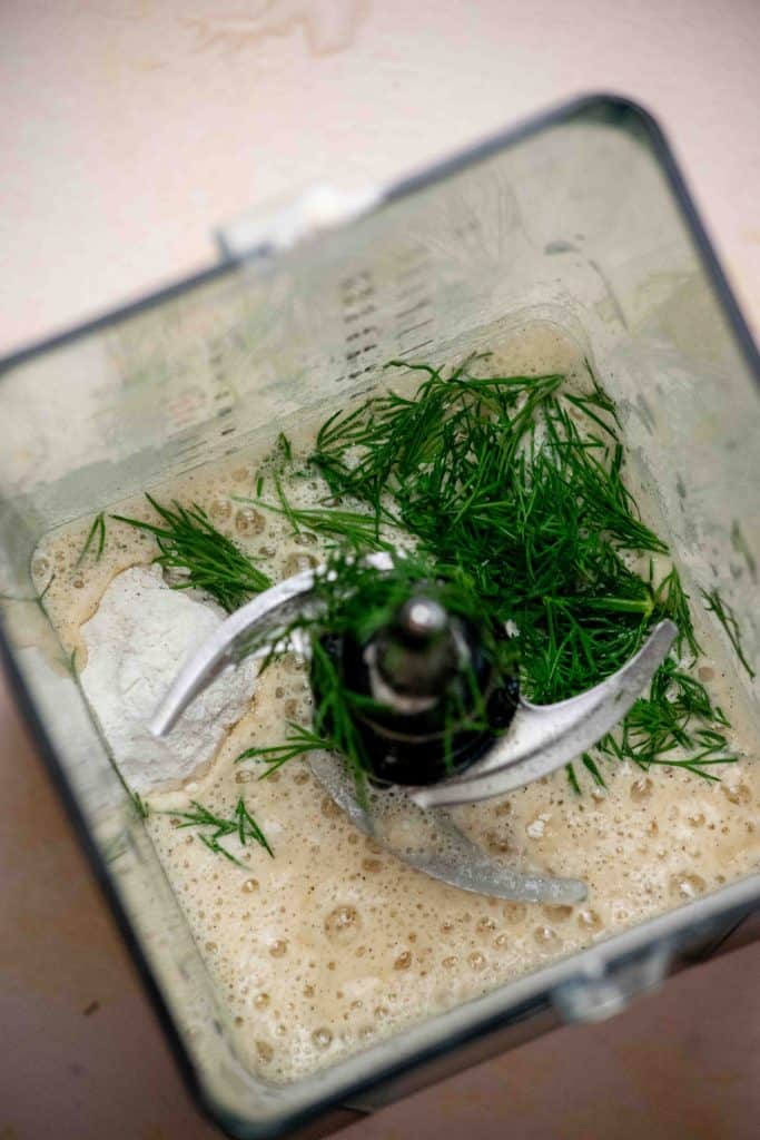 add beer batter ingredients to a blender