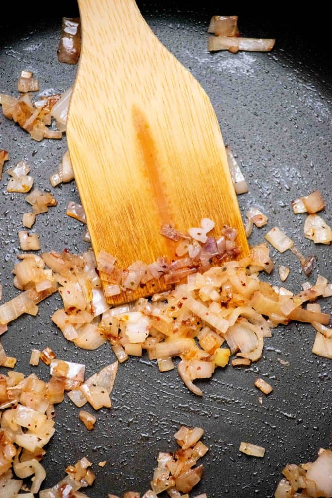 cook the onions and set aside