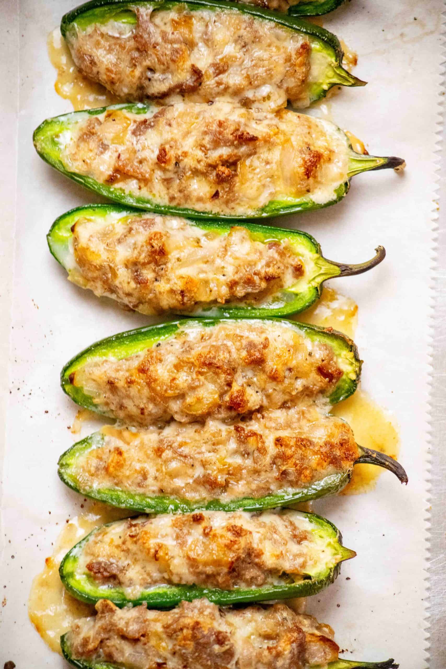 Philly Cheesesteak Stuffed Jalapeno Peppers Recipe
