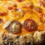 Pimento Cheese, Tomato and Cheddar Galette with Everything Bagel Crust