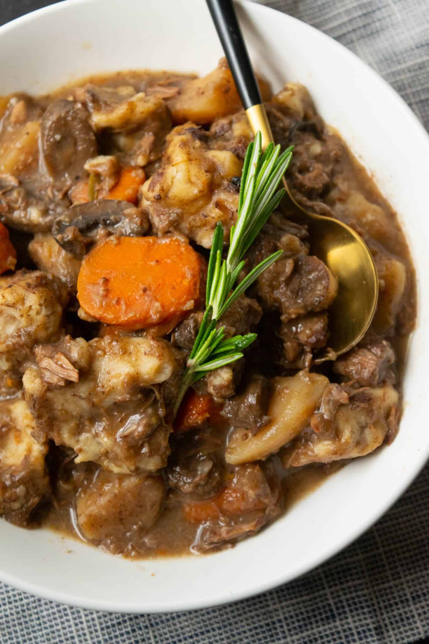 Crockpot Beef Stew with Dumplings Jawns I Cooked