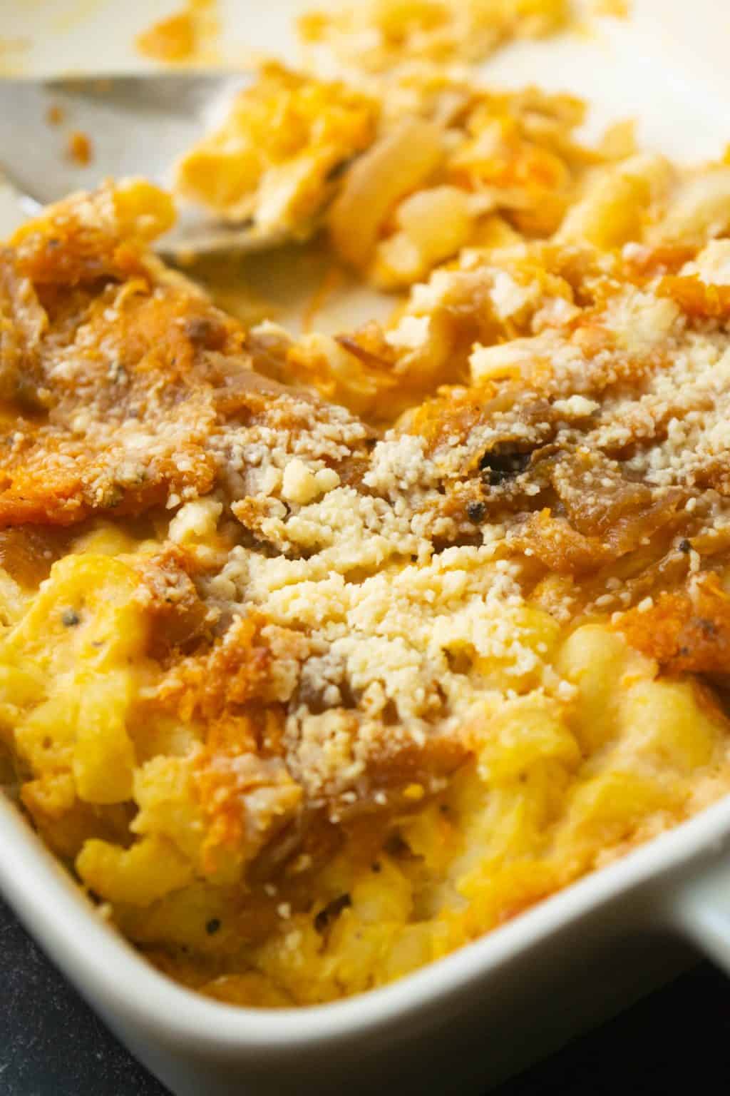 Butternut Squash Macaroni and Cheese with Caramelized Onion Jawns I