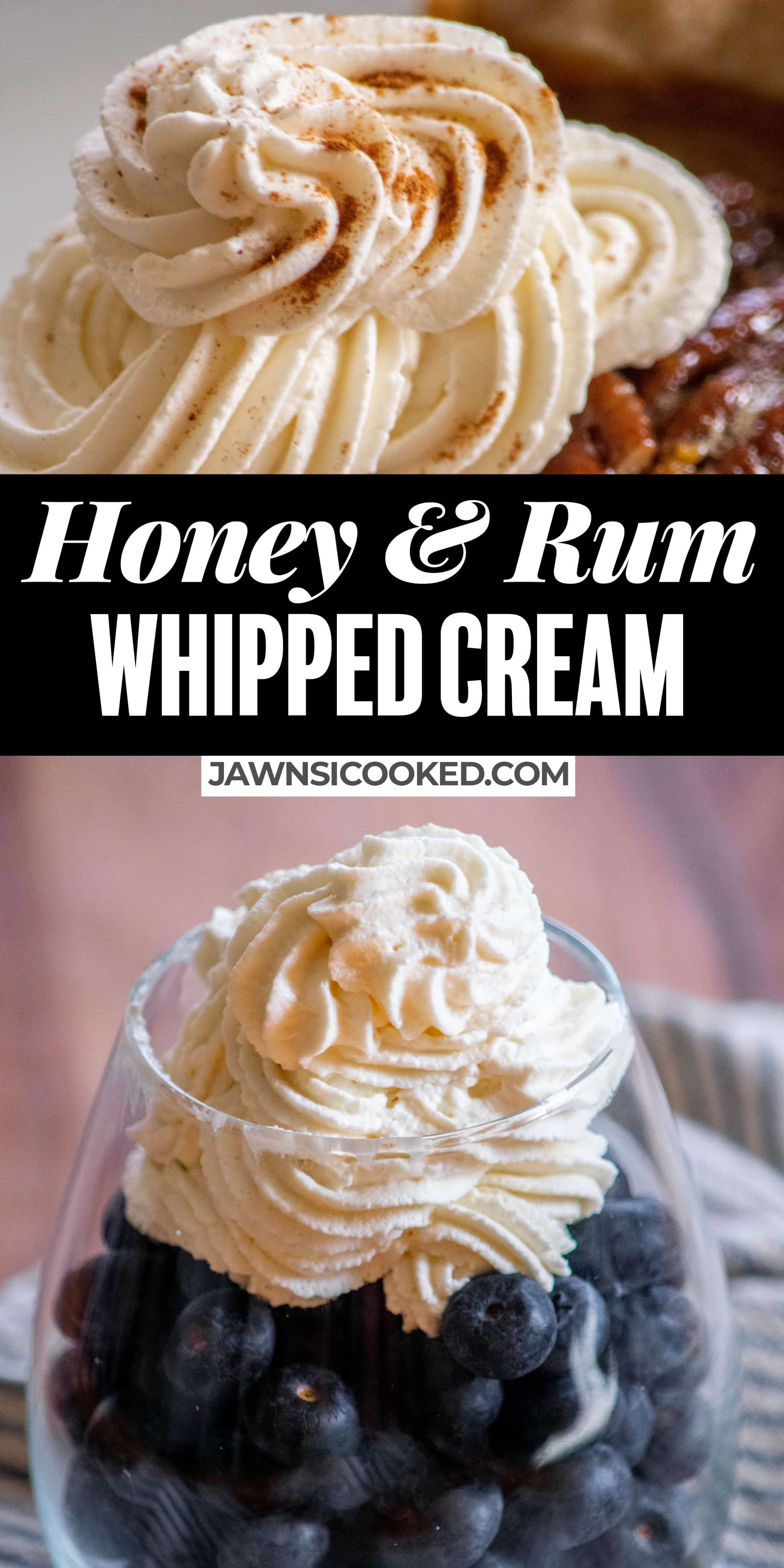 Honey & Rum Whipped Cream Jawns I Cooked
