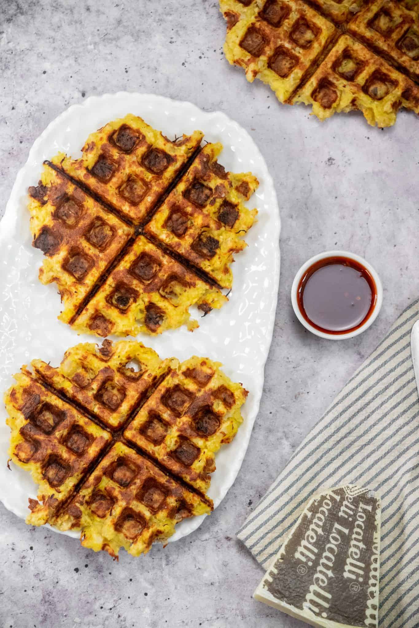 Spaghetti Squash Waffles with Parmesan Jawns I Cooked