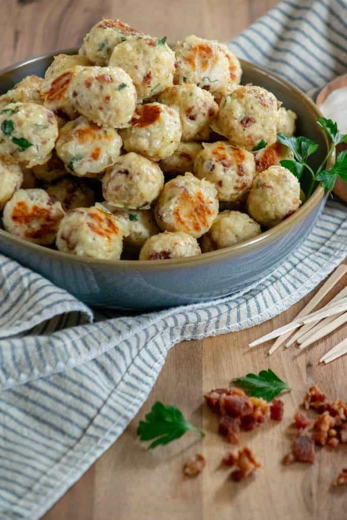 Baked Chicken Bacon Ranch Meatballs