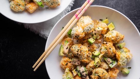 Broccoli and Sweet Potato Oven Tempura Sushi Bowls