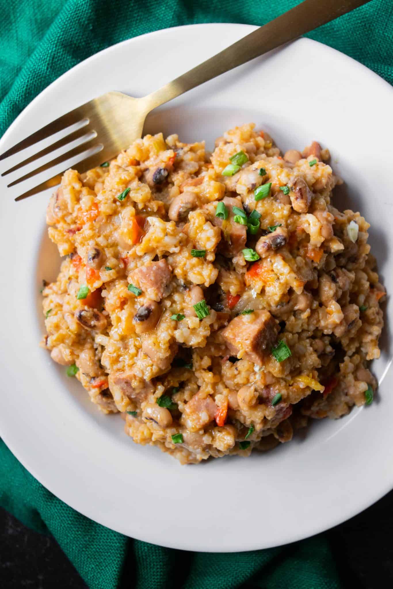 Quick & Easy Hoppin' John with Andouille Jawns I Cooked