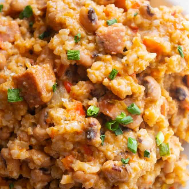 Quick & Easy Hoppin' John with Andouille Jawns I Cooked