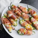 Prosciutto Wrapped Jalapeño Poppers with Corn and Goat Cheese