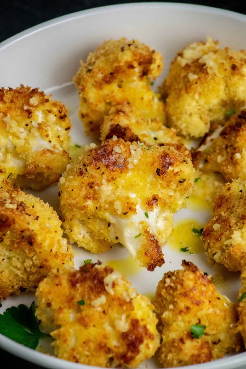 Baked Garlic Parmesan Breaded Cauliflower Recipe Jawns I Cooked