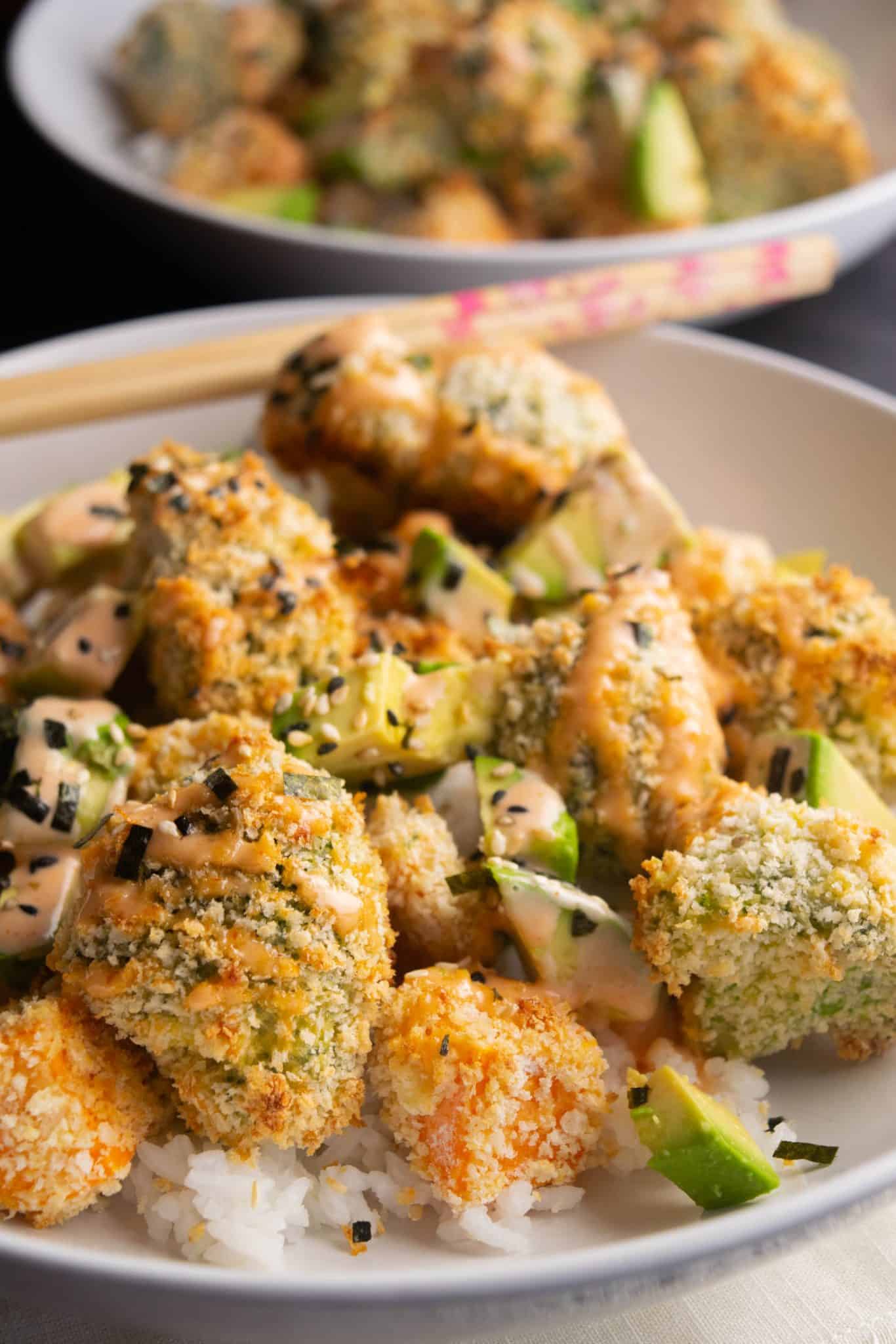 Oven Baked Vegetable Tempura Sushi Bowls Jawns I Cooked