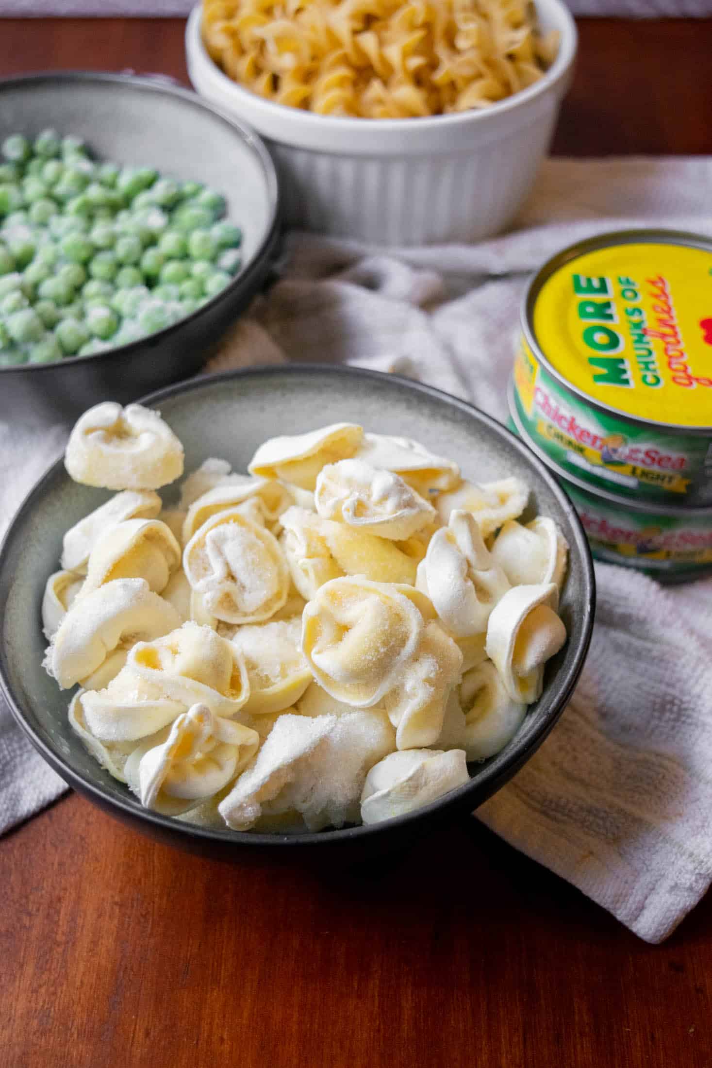 Tuna Noodle Casserole with Cheese Tortellini and Egg Noodles Jawns I Cooked
