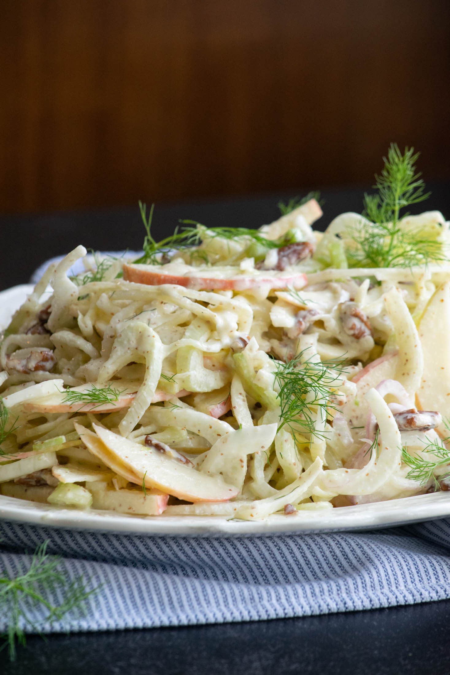 Fennel Apple Salad with Goat Cheese Dressing
