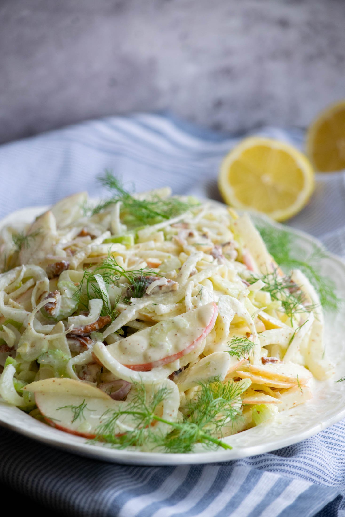 Fennel Apple Salad with Goat Cheese Dressing