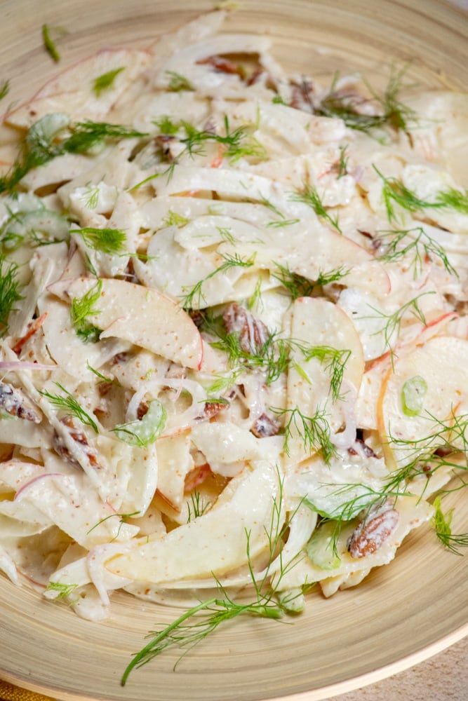 Fennel Apple Salad with Goat Cheese Dressing