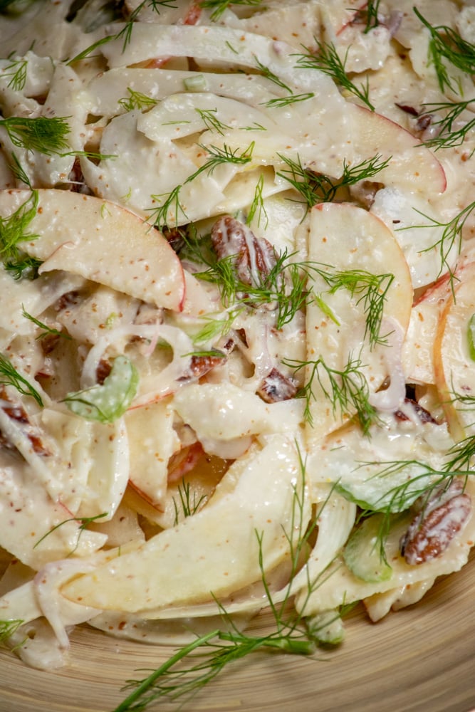 Fennel Apple Salad with Goat Cheese Dressing