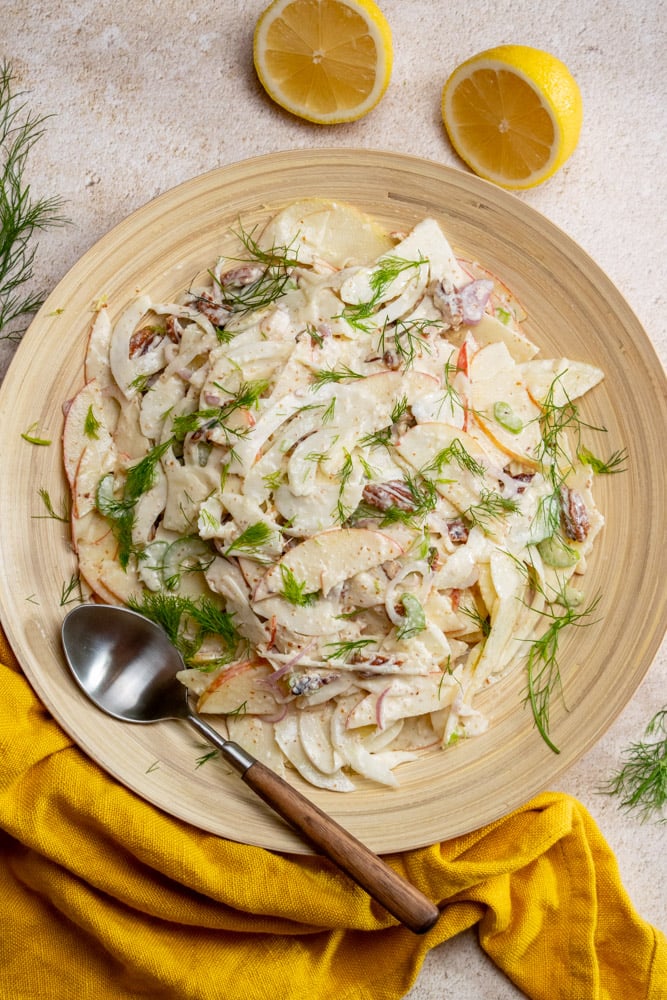 transfer to a serving bowl, and garnish with reserved fennel fronds (they are delicious and edible, too!)
