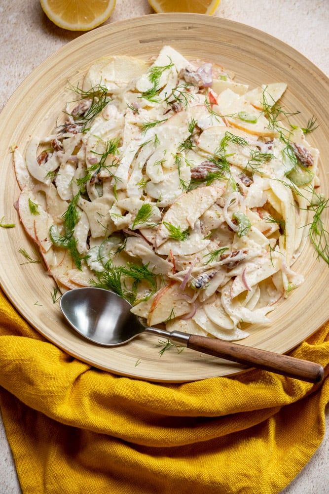Fennel Apple Salad with Goat Cheese Dressing