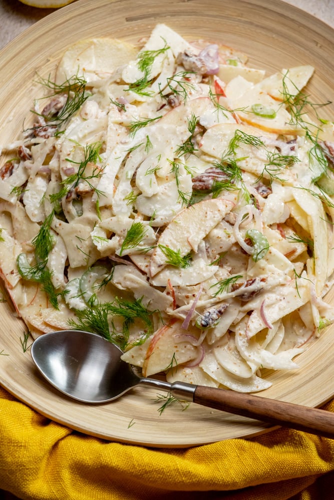 Fennel Apple Salad with Goat Cheese Dressing