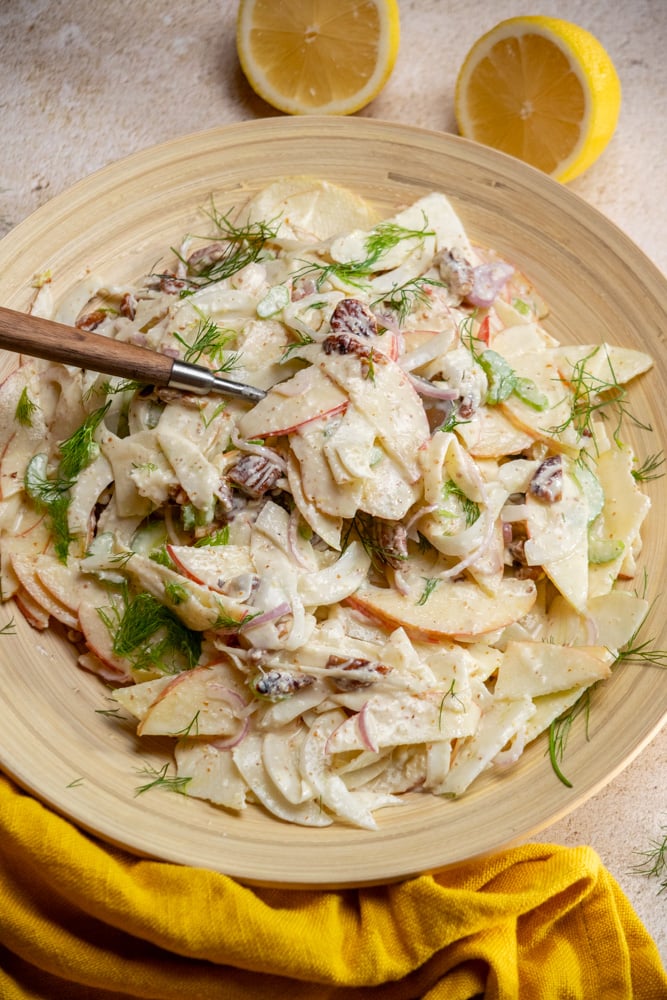 Fennel Apple Salad with Goat Cheese Dressing