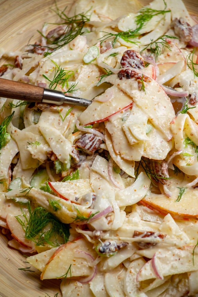 Fennel Apple Salad with Goat Cheese Dressing