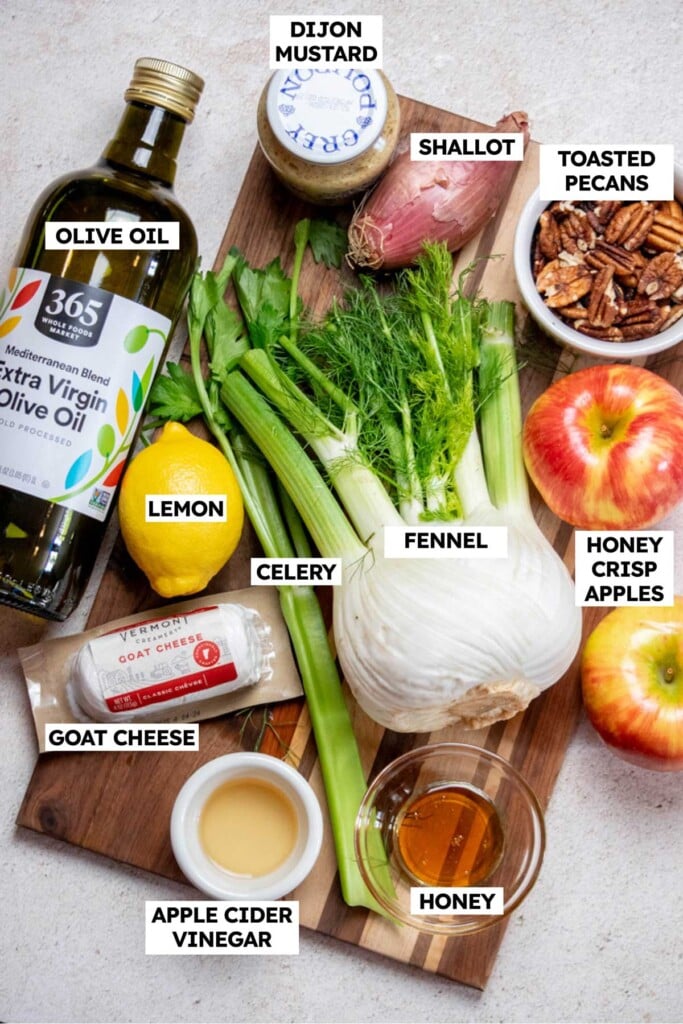 Fennel Apple Salad with Goat Cheese Dressing Ingredients 