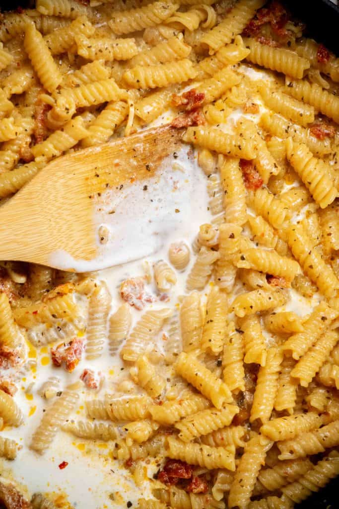 stir in cream