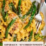 One Pan Pasta with Asparagus and Sun Dried Tomatoes
