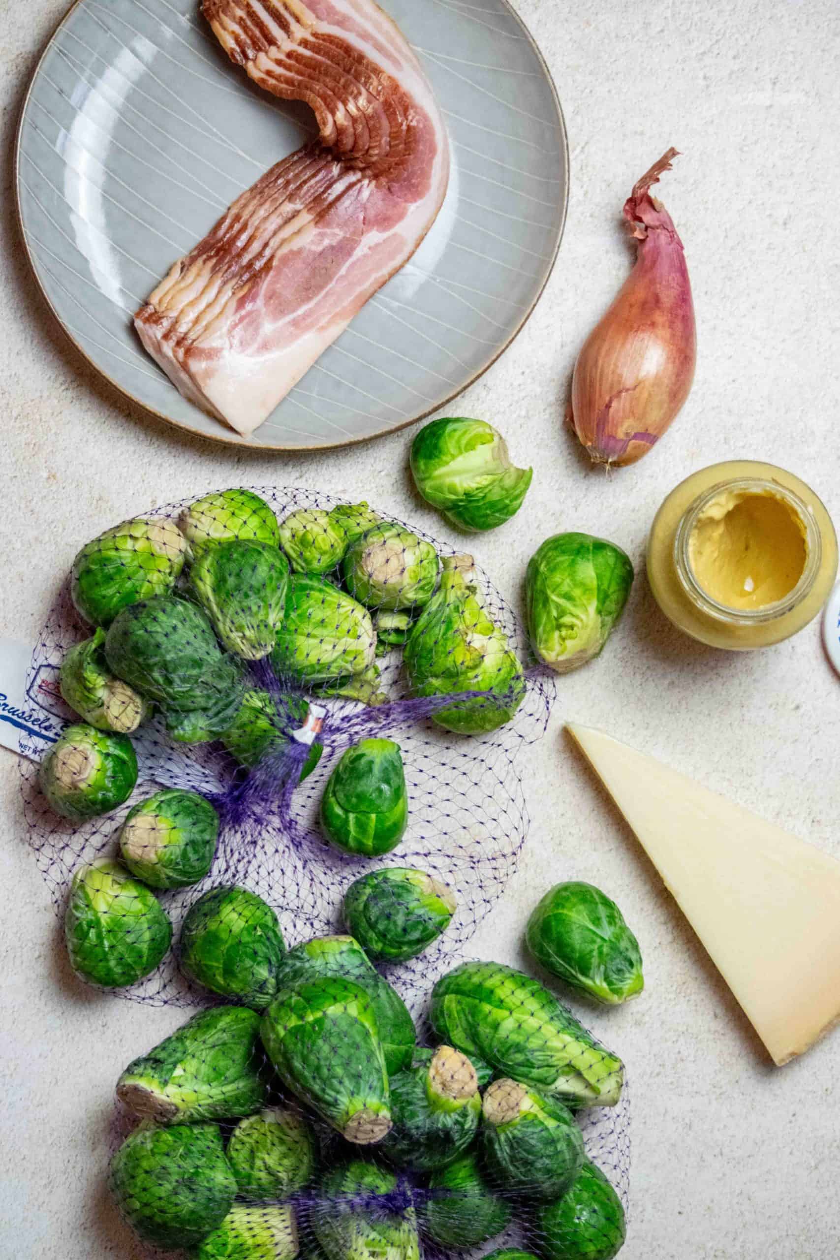 Shredded Brussels Sprout Salad Recipe ingredients