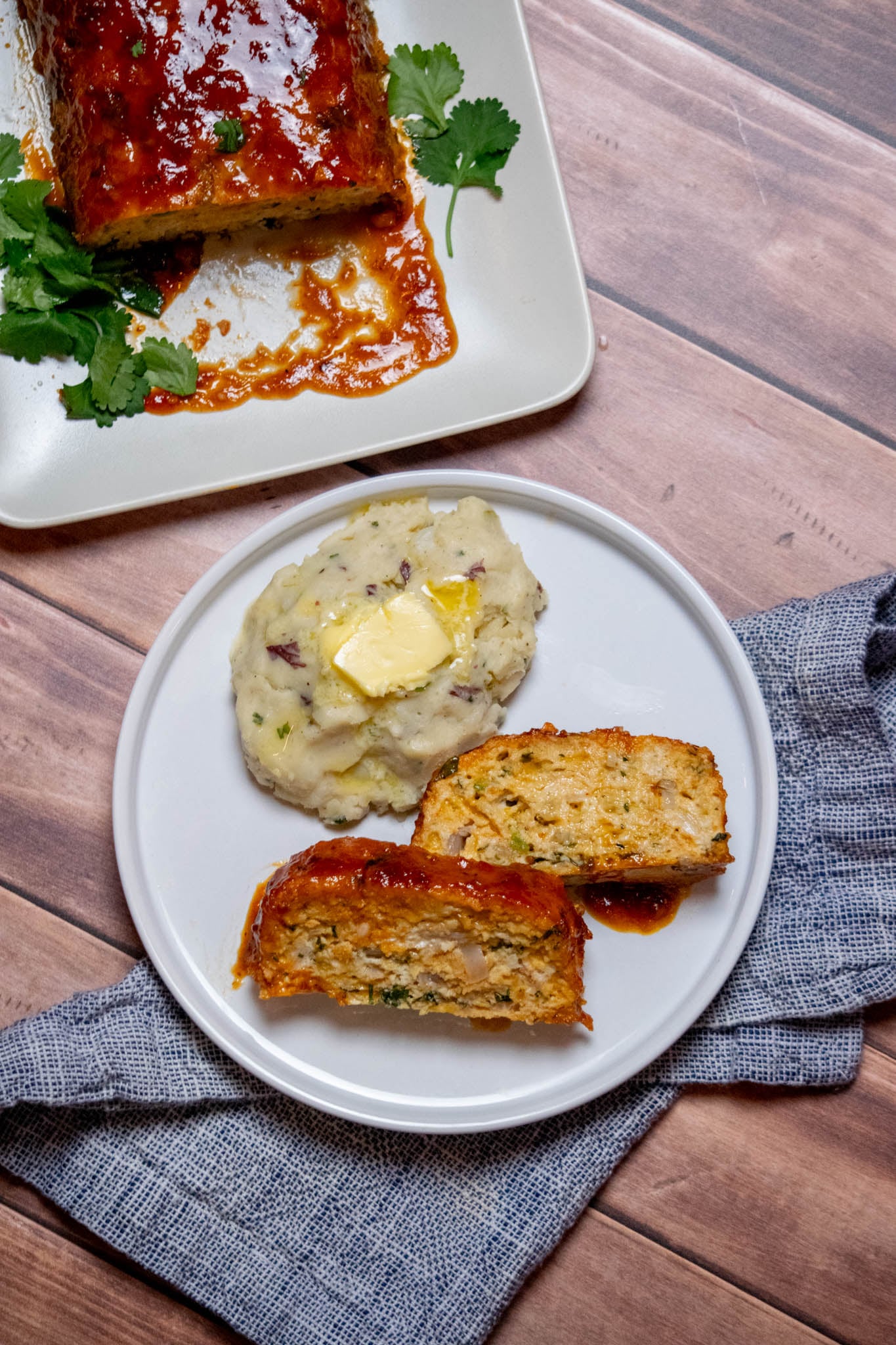 ground chicken loaf with chipotle glaze