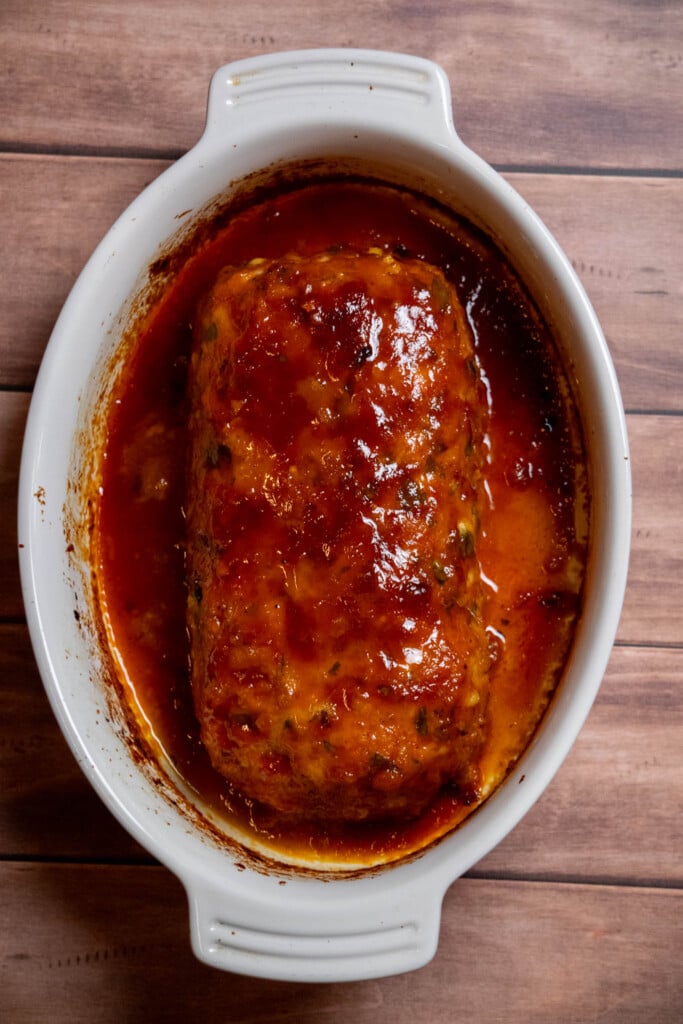 bake for 25-30 minutes, then remove from the oven and baste with the excess glaze. Return to the oven for 5-10 minutes more to caramelize the glaze, then allow to rest 10 minutes prior to slicing to let the juices redistribute. 