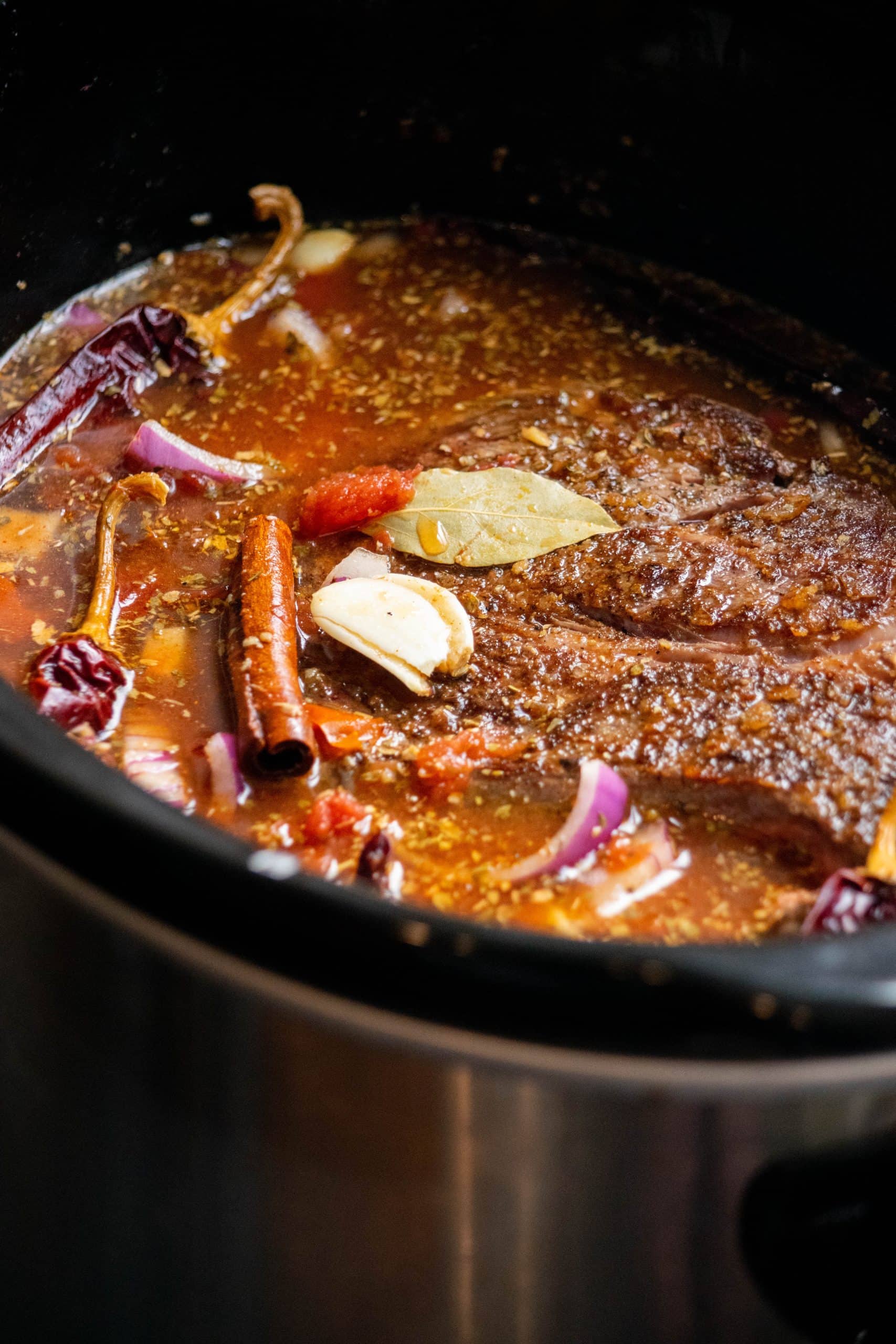 beef birria in crockpot