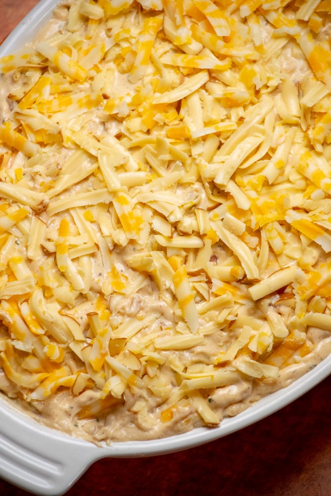 top with remaining Colby Jack and Smoked Gouda