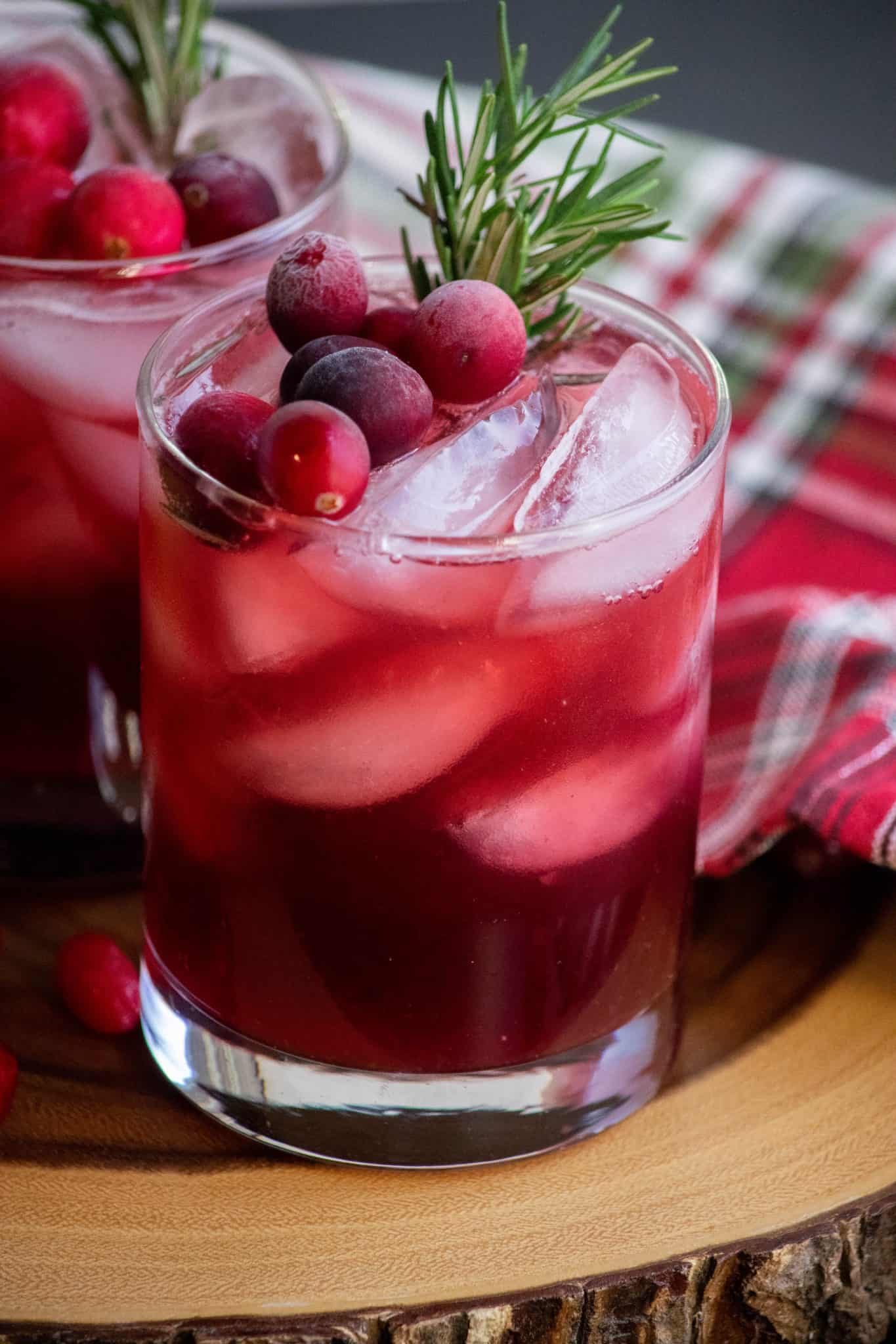 Cranberry & Rosemary Easy Christmas Cocktails with Bourbon Jawns I Cooked