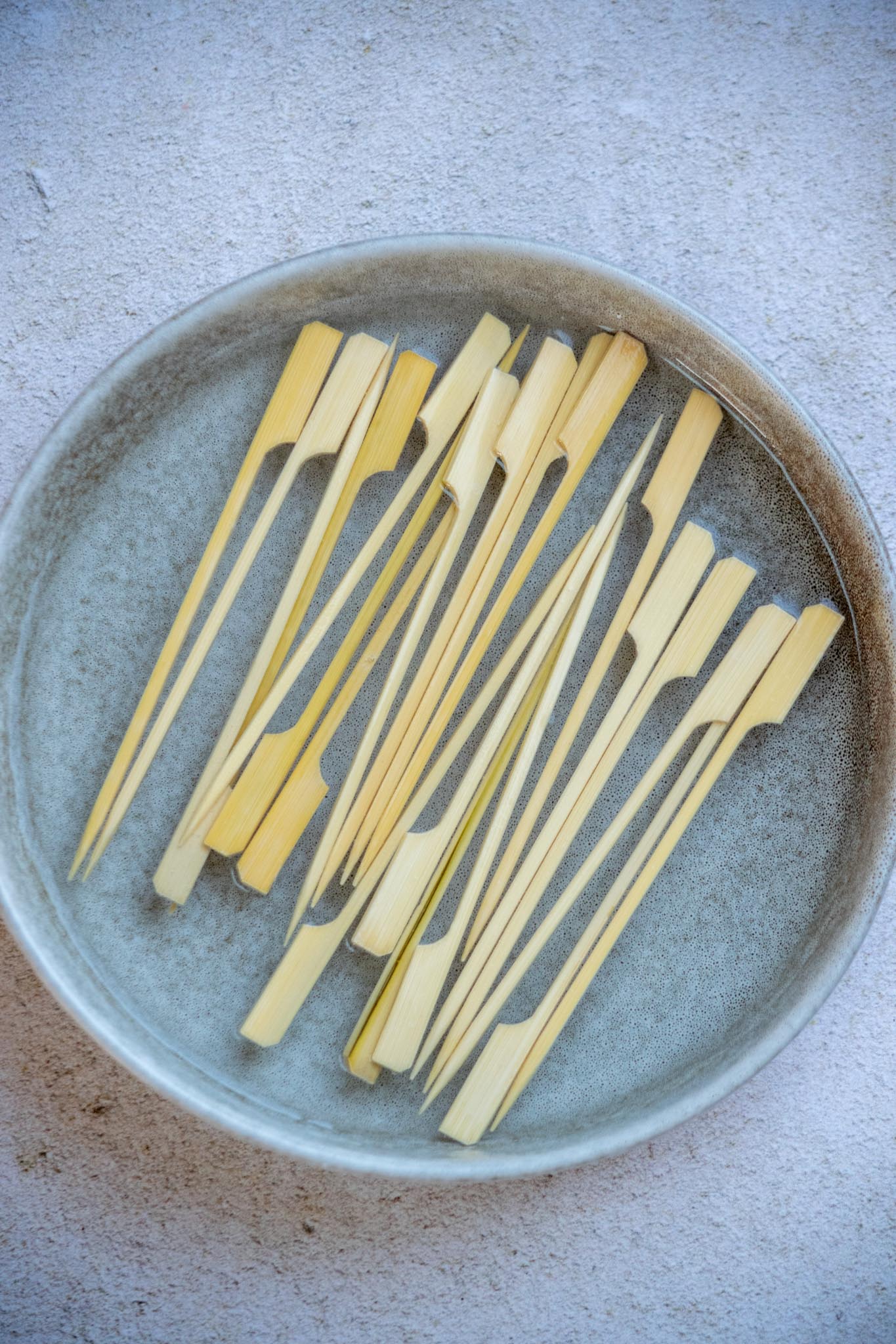 Soak skewers in water for 30-60 minutes to prevent burning. 