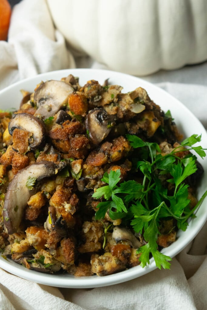 Allow to cool for at least 10 minutes, then serve it right from the baking dish, or transfer to a serving platter. 