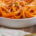 Creamy Roasted Red Pepper Pasta (25 Minute Sauce)