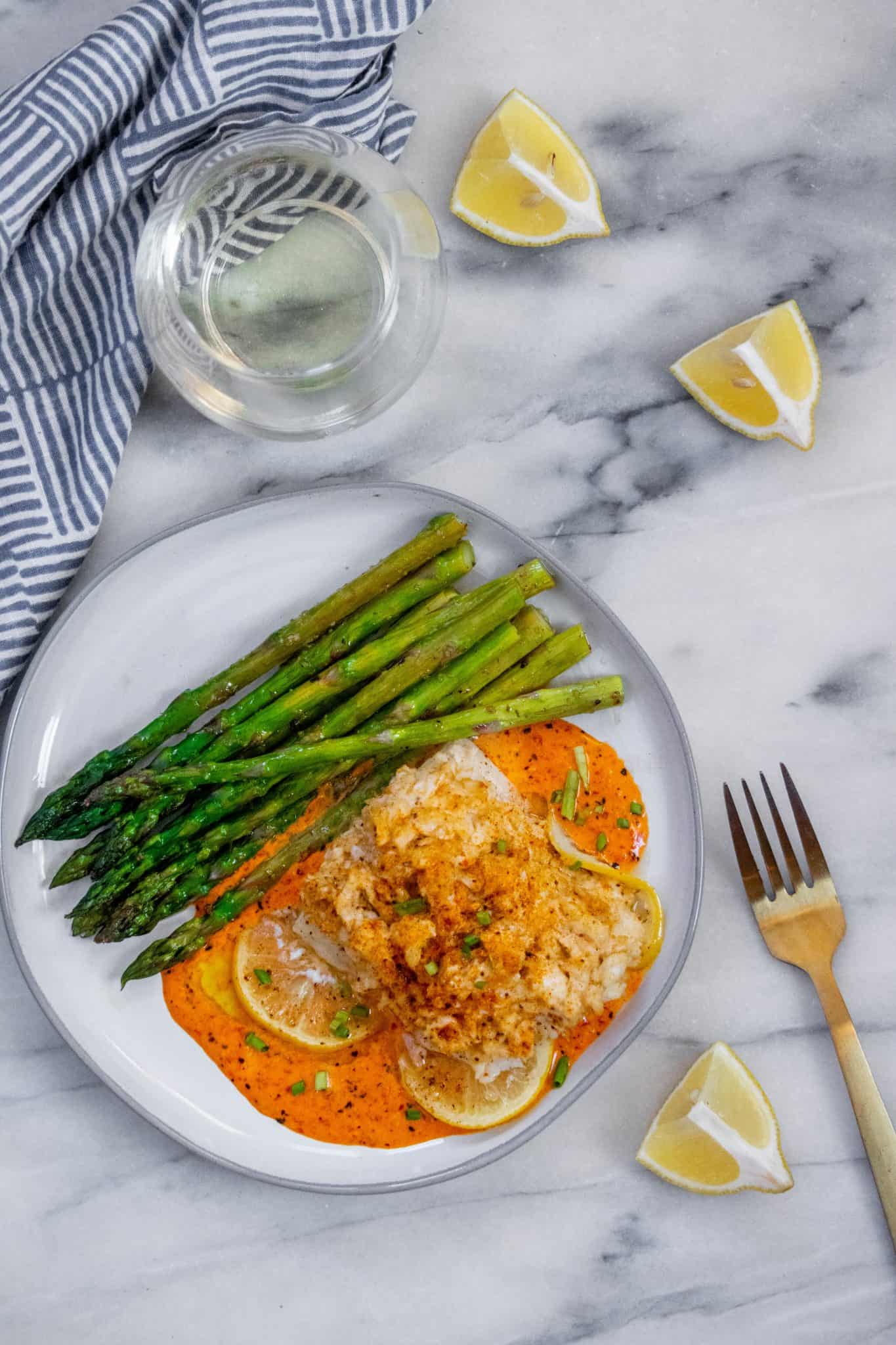 Oven Baked Cod with Crab Topping and Cream Sauce Jawns I Cooked