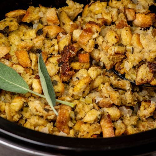 Easy Crockpot Sage and Onion Stuffing Jawns I Cooked