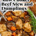 slow cooker beef stew and dumplings