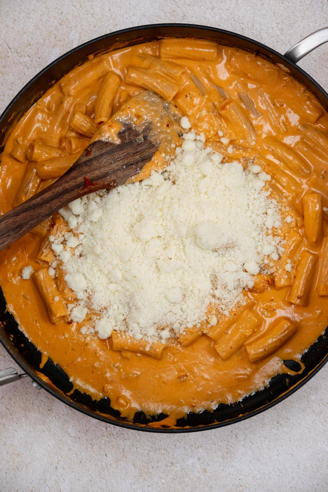 Remove from heat, add Parmesan, and stir until melted and creamy.
