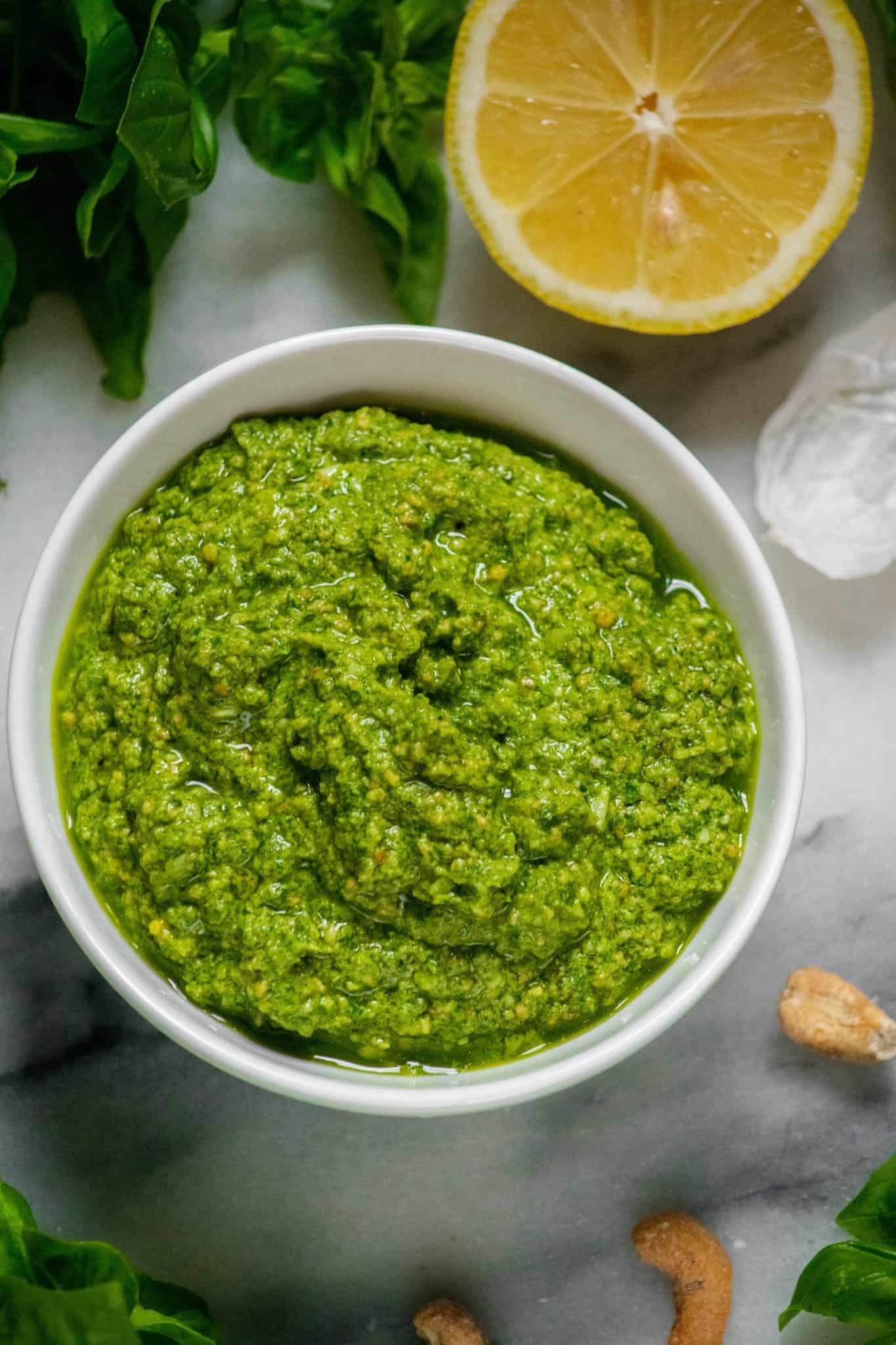 Easy Cashew Basil Pesto Jawns I Cooked