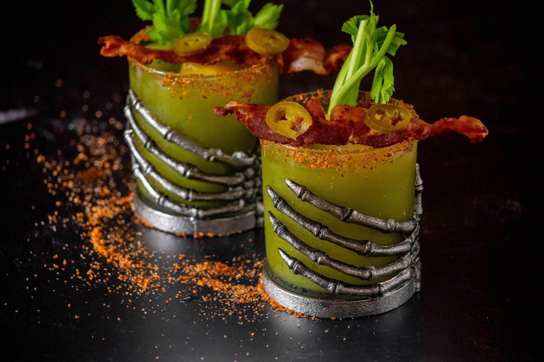 Ghoulishly Green Bloody Mary Jawns I Cooked