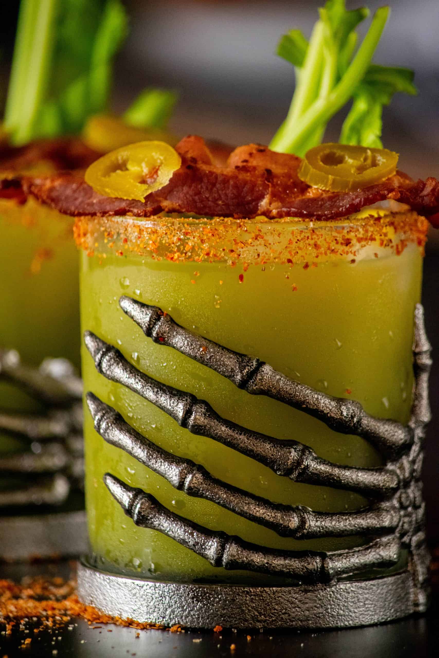 Ghoulishly Green Bloody Mary Jawns I Cooked
